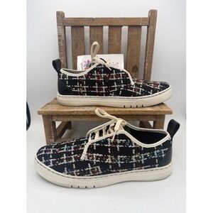 Creative Recreation Mens Tweed Plaid Low Top Sneakers Multi-Color Black White 9